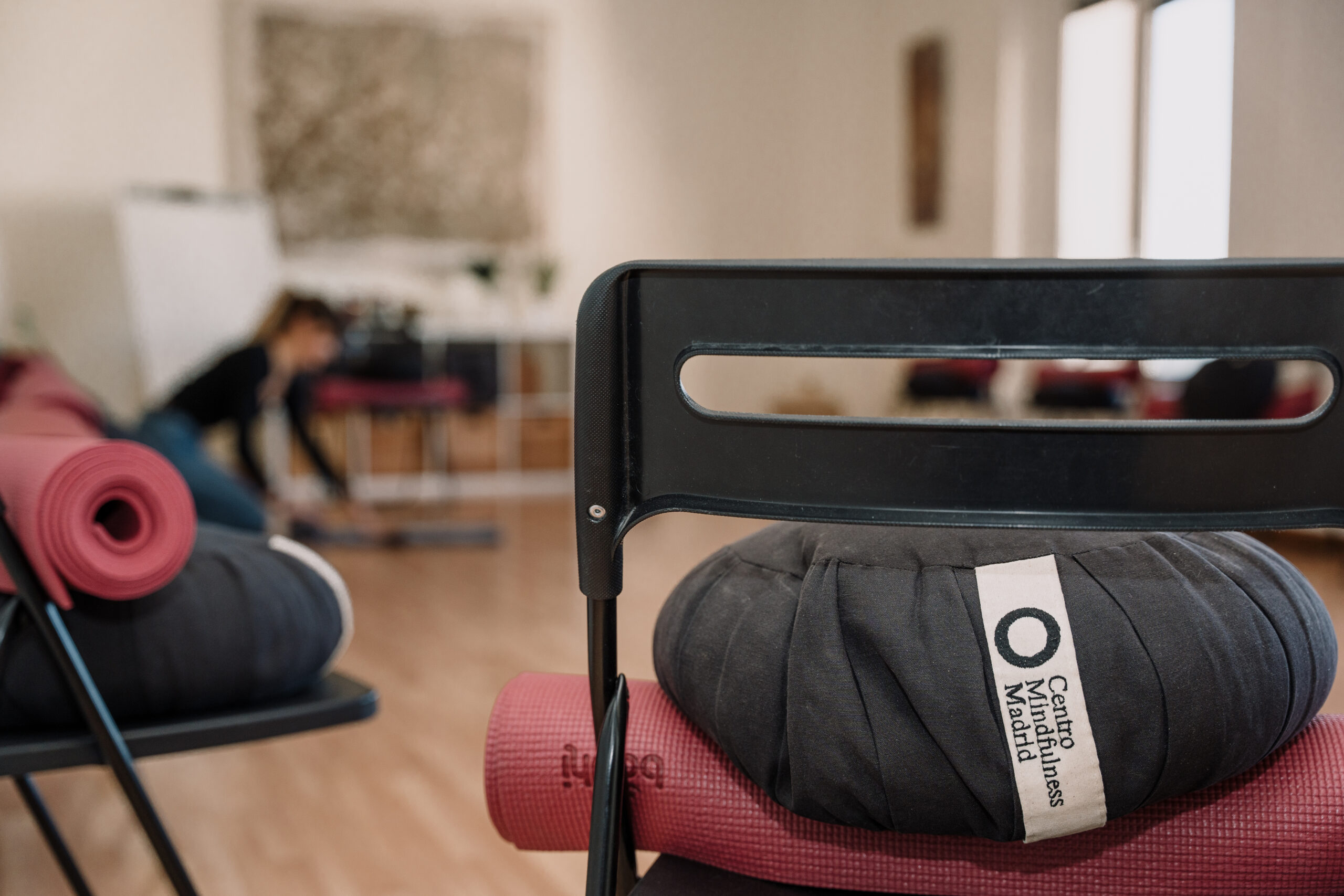 Detalle de la sala de meditación del Centro Mindfulness Madrid